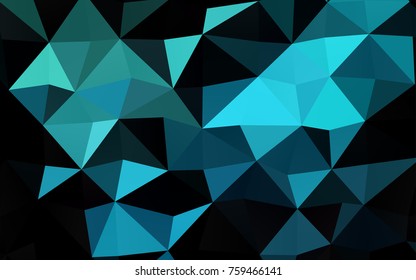 Light BLUE vector abstract mosaic template. Colorful illustration in abstract style with gradient. A completely new template for your business design.