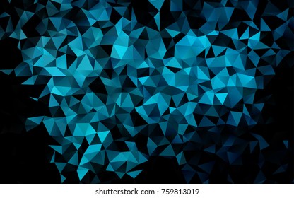 Light BLUE vector abstract mosaic template. An elegant bright illustration with gradient. The textured pattern can be used for background.