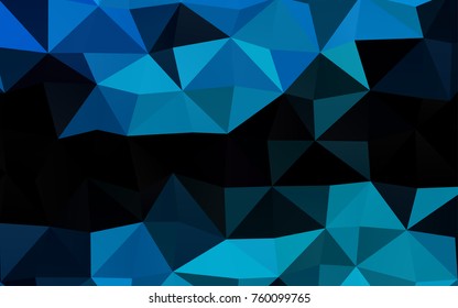 Light BLUE vector abstract mosaic pattern. Creative illustration in halftone style with gradient. A completely new design for your business.
