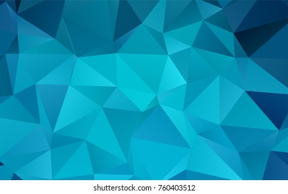 Light BLUE vector abstract mosaic template. A vague abstract illustration with gradient. Triangular pattern for your business design.