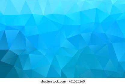 Light BLUE vector abstract mosaic pattern. Creative geometric illustration in Origami style with gradient. A completely new design for your business.