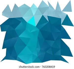 Light BLUE vector abstract mosaic template. Triangular geometric sample with gradient.  A new texture for your design.