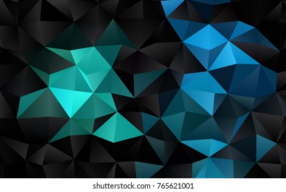 Light BLUE vector abstract mosaic template. Colorful illustration in abstract style with gradient. The elegant pattern can be used as part of a brand book.