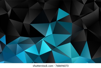 Light BLUE vector abstract mosaic template. Shining colored illustration in a brand-new style. A completely new design for your business.