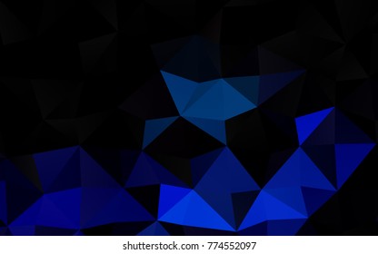 Light BLUE vector abstract mosaic pattern. Triangular geometric sample with gradient.  The elegant pattern can be used as part of a brand book.