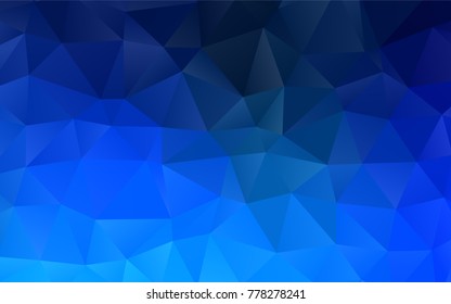 Light BLUE vector abstract mosaic template. An elegant bright illustration with gradient. The elegant pattern can be used as part of a brand book.