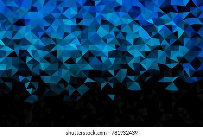 Light BLUE vector abstract mosaic template. A completely new color illustration in a vague style. The elegant pattern can be used as part of a brand book.