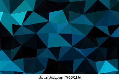Light BLUE vector abstract mosaic template. A vague abstract illustration with gradient. Triangular pattern for your business design.