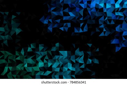Light BLUE vector abstract mosaic pattern. Colorful abstract illustration with gradient. Brand-new design for your business.
