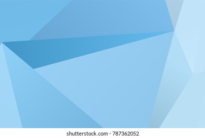 Light BLUE vector abstract mosaic background. Brand-new colored illustration in blurry style with gradient. Triangular pattern for your business design.