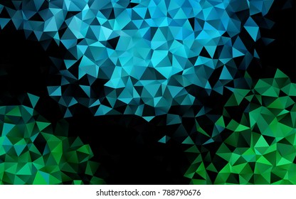 Light BLUE vector abstract mosaic background. Geometric illustration in Origami style with gradient.  A completely new design for your business.