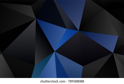 Light BLUE vector abstract mosaic background. Shining illustration, which consist of triangles. The best triangular design for your business.