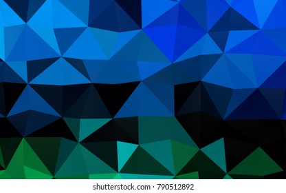 Light BLUE vector abstract mosaic pattern. Colorful abstract illustration with gradient. A completely new template for your business design.