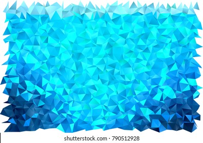 Light BLUE vector abstract mosaic template. Creative geometric illustration in Origami style with gradient. Brand-new style for your business design.