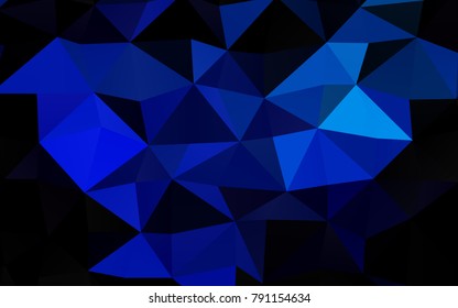 Light BLUE vector abstract mosaic pattern. Geometric illustration in Origami style with gradient.  A completely new template for your business design.