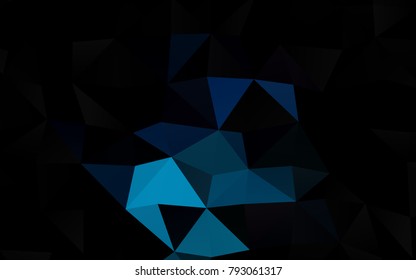 Light BLUE vector abstract mosaic background. Geometric illustration in Origami style with gradient.  The elegant pattern can be used as part of a brand book.