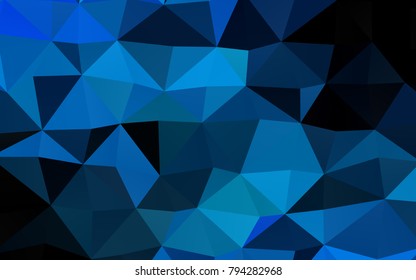 Light BLUE vector abstract mosaic template. Colorful illustration in abstract style with gradient. The elegant pattern can be used as part of a brand book.