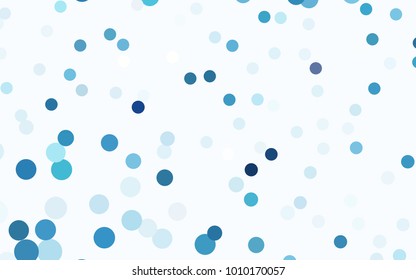 Light BLUE vector abstract pattern with circles. Geometry template for your business design. Background with colored spheres.