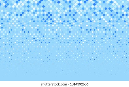 Light BLUE vector abstract pattern with circles. Geometry template for your business design. Background with colored spheres.