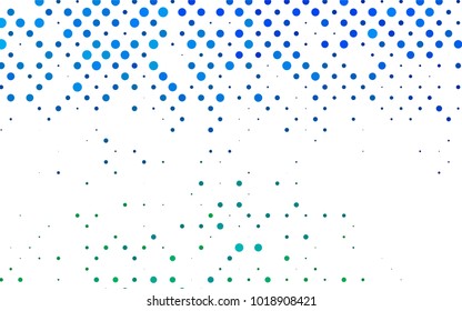 Light BLUE vector abstract pattern with circles. Geometry template for your business design. Background with colored spheres.