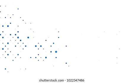 Light BLUE vector abstract pattern with circles. Geometry template for your business design. Background with colored spheres.