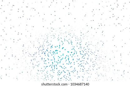 Light BLUE vector abstract pattern with circles. Geometry template for your business design. Background with colored spheres.