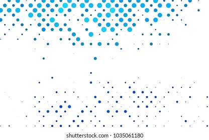 Light BLUE vector abstract pattern with circles. Geometry template for your business design. Background with colored spheres.