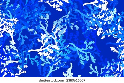 Light BLUE vector abstract pattern with leaves, branches. Brand new colored illustration with leaves and branches. Elegant pattern for your brand book.