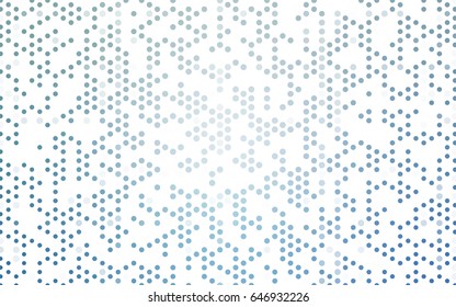 Light BLUE vector abstract pattern with circles. Geometry template for your business design. Background with colored spheres.