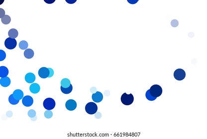 Light BLUE vector abstract pattern with circles. Geometry template for your business design. Background with colored spheres.