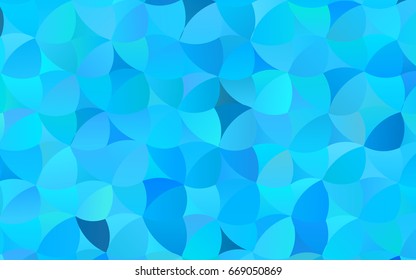 Light BLUE vector abstract pattern with circles. Geometry template for your business design. Background with colored spheres.