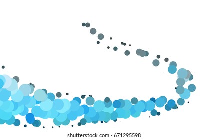 Light BLUE vector abstract pattern with circles. Geometry template for your business design. Background with colored spheres.
