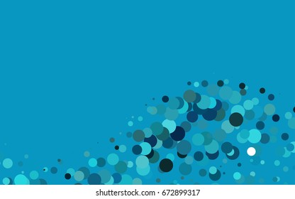 Light BLUE vector abstract pattern with circles. Geometry template for your business design. Background with colored spheres.