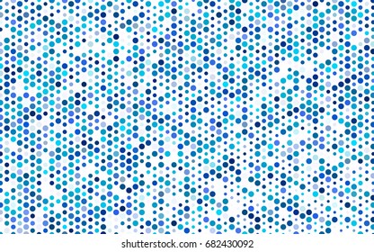 Light BLUE vector abstract pattern with circles. Geometry template for your business design. Background with colored spheres.