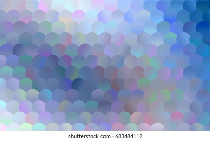 Light BLUE vector abstract pattern with circles. Geometry template for your business design. Background with colored spheres.