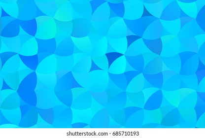Light BLUE vector abstract pattern with circles. Geometry template for your business design. Background with colored spheres.
