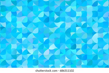 Light BLUE vector abstract pattern with circles. Geometry template for your business design. Background with colored spheres.