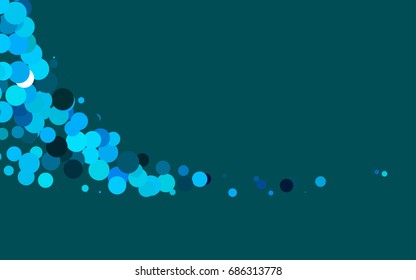 Light BLUE vector abstract pattern with circles. Geometry template for your business design. Background with colored spheres.