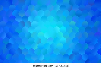 Light BLUE vector abstract pattern with circles. Geometry template for your business design. Background with colored spheres.
