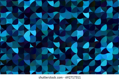 Light BLUE vector abstract pattern with circles. Geometry template for your business design. Background with colored spheres.