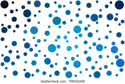 Light BLUE vector abstract pattern with circles. Geometry template for your business design. Background with colored spheres.