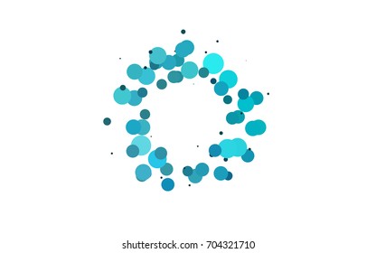 Light BLUE vector abstract pattern with circles. Geometry template for your business design. Background with colored spheres.