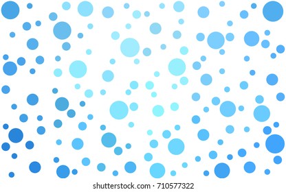 Light BLUE vector abstract pattern with circles. Geometry template for your business design. Background with colored spheres.