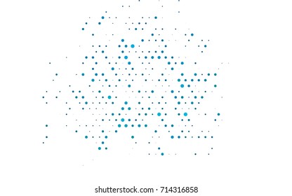 Light BLUE vector abstract pattern with circles. Geometry template for your business design. Background with colored spheres.