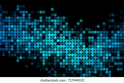 Light BLUE vector abstract pattern with circles. Geometry template for your business design. Background with colored spheres.