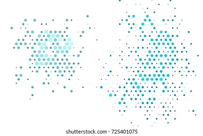 Light BLUE vector abstract pattern with circles. Geometry template for your business design. Background with colored spheres.