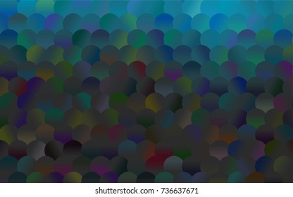 Light BLUE vector abstract pattern with circles. Geometry template for your business design. Background with colored spheres.