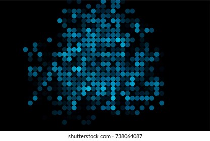 Light BLUE vector abstract pattern with circles. Geometry template for your business design. Background with colored spheres.