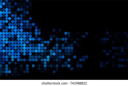 Light BLUE vector abstract pattern with circles. Geometry template for your business design. Background with colored spheres.
