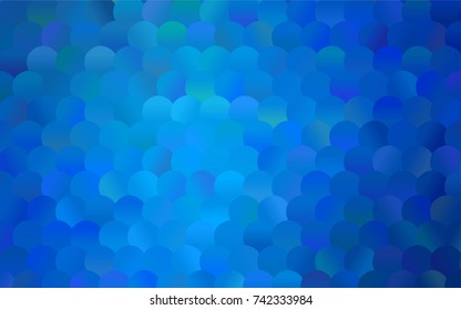 Light BLUE vector abstract pattern with circles. Geometry template for your business design. Background with colored spheres.